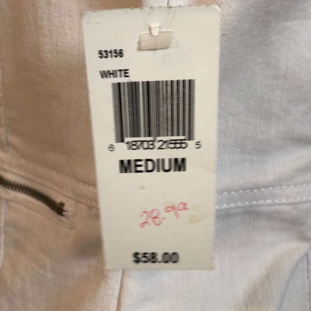 Live A Little White Jean Vest. Medium. - Picture 6 of 7